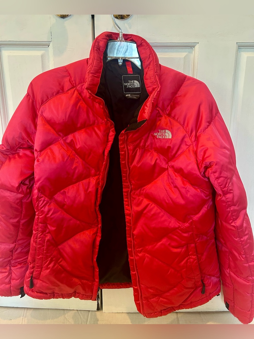 The North Face Women's Bright Red Quilted Puffer Jacket